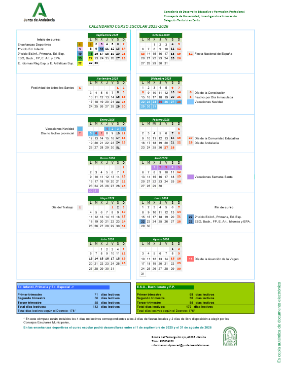 Calendario Escolar